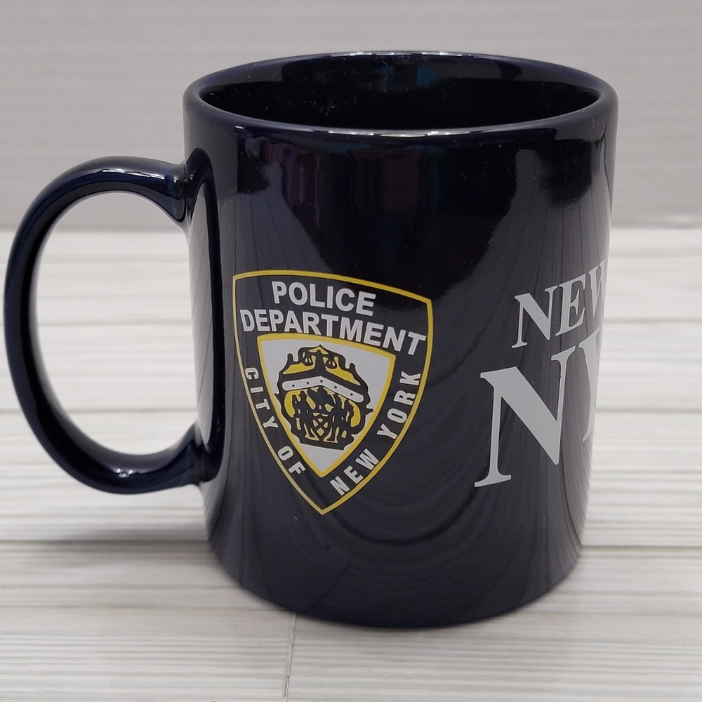 NYPD Police Department Linyi Silver Phoenix Blue Coffee Mug LOGO Memorabilia